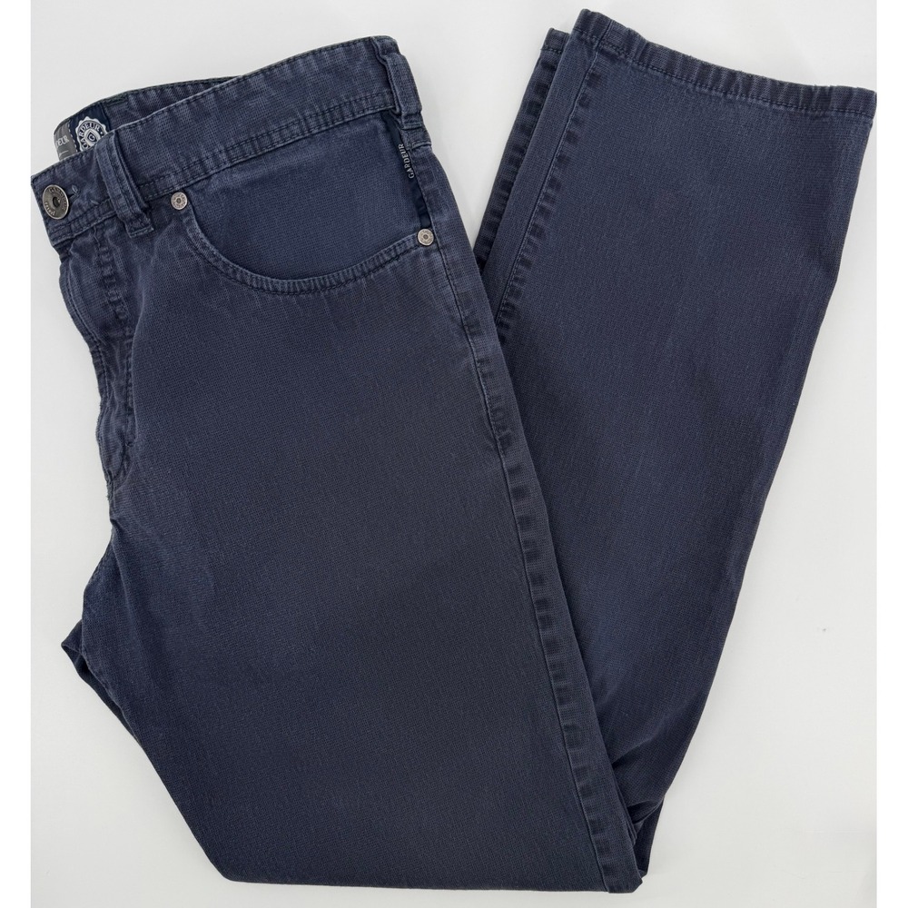 Gardeur Nigel 1 Mens Navy Blue Textured 5-Pocket Straight Leg Pants 34x32